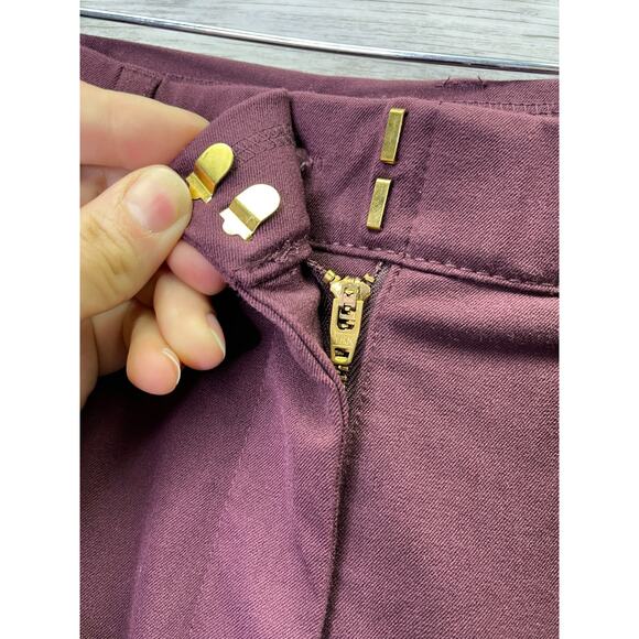 Isaac Mizrahi Live Pants 16P Petite Womens Burgundy Red Bootcut Stretch - Picture 3 of 11